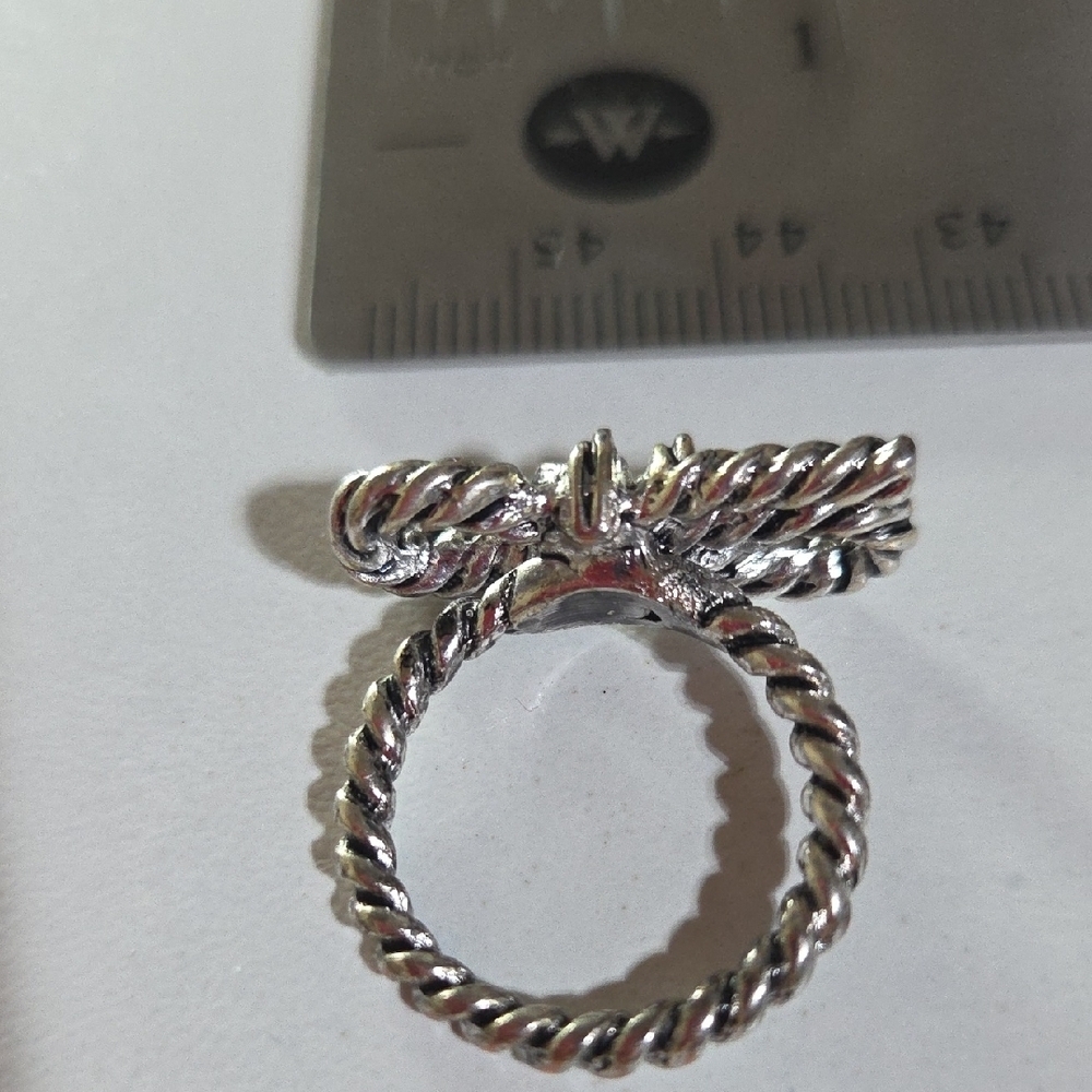 Silver Rope Twisted Ring - Picture 5 of 7